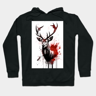 Reindeer Ink Painting Hoodie